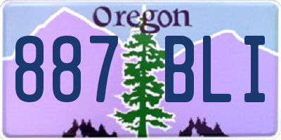 OR license plate 887BLI