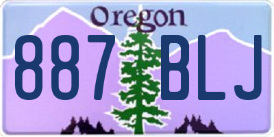 OR license plate 887BLJ