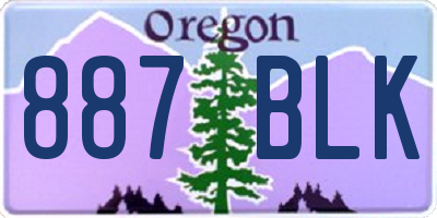 OR license plate 887BLK