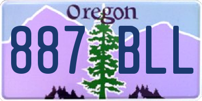 OR license plate 887BLL