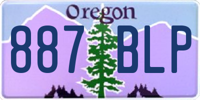 OR license plate 887BLP