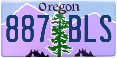 OR license plate 887BLS