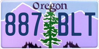 OR license plate 887BLT