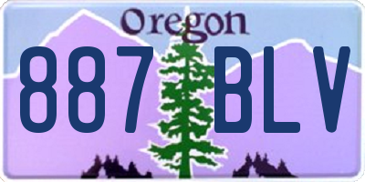 OR license plate 887BLV