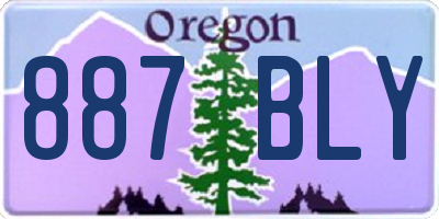 OR license plate 887BLY