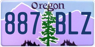OR license plate 887BLZ