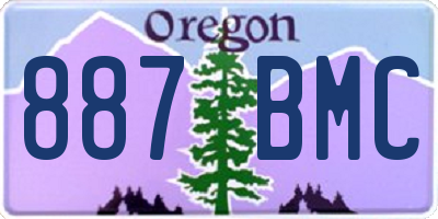 OR license plate 887BMC