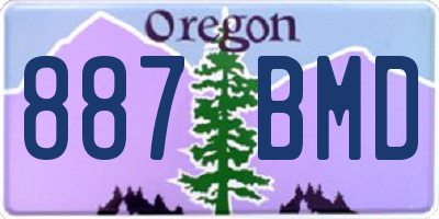 OR license plate 887BMD