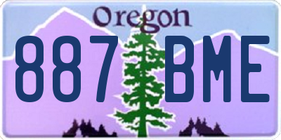 OR license plate 887BME