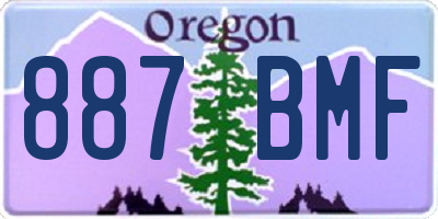 OR license plate 887BMF