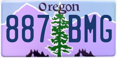 OR license plate 887BMG