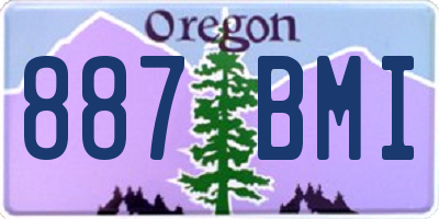 OR license plate 887BMI