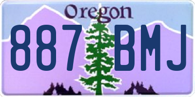 OR license plate 887BMJ