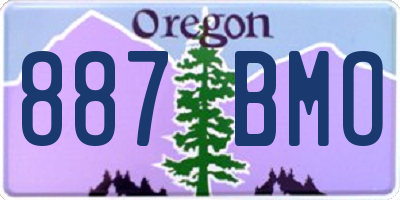 OR license plate 887BMO