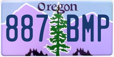OR license plate 887BMP