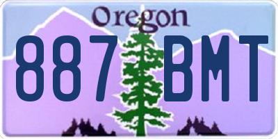 OR license plate 887BMT