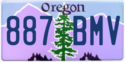 OR license plate 887BMV
