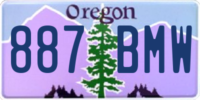 OR license plate 887BMW
