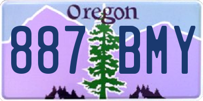 OR license plate 887BMY