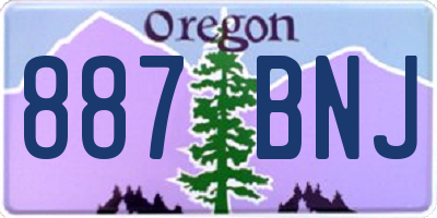 OR license plate 887BNJ