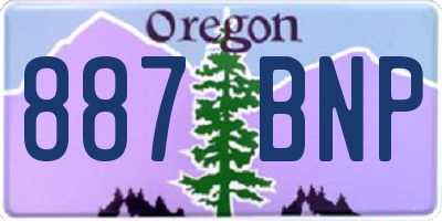 OR license plate 887BNP