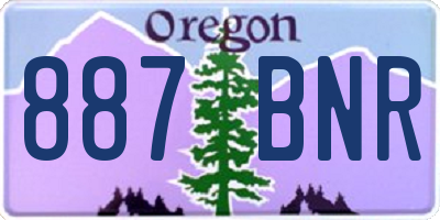 OR license plate 887BNR