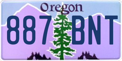 OR license plate 887BNT