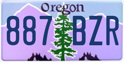 OR license plate 887BZR
