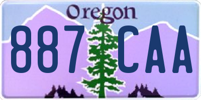 OR license plate 887CAA