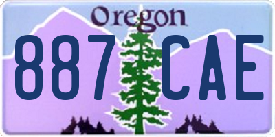 OR license plate 887CAE