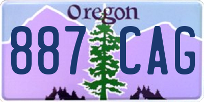 OR license plate 887CAG