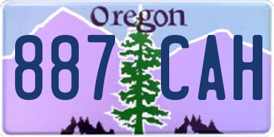 OR license plate 887CAH
