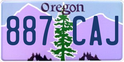 OR license plate 887CAJ