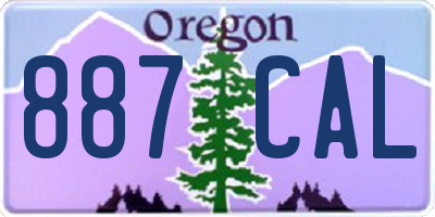 OR license plate 887CAL