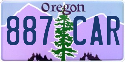 OR license plate 887CAR
