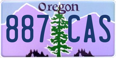 OR license plate 887CAS