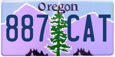 OR license plate 887CAT