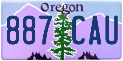 OR license plate 887CAU