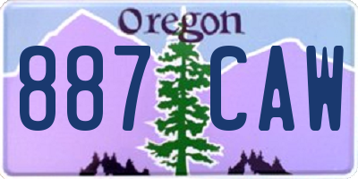 OR license plate 887CAW