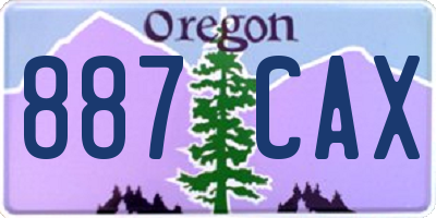 OR license plate 887CAX