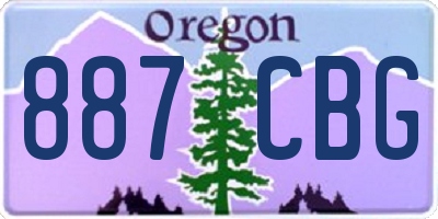 OR license plate 887CBG