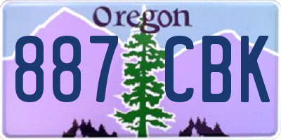 OR license plate 887CBK
