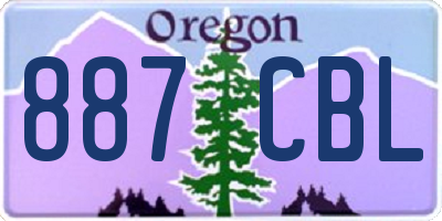 OR license plate 887CBL