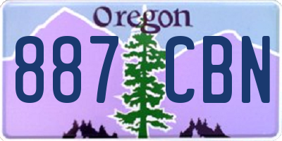OR license plate 887CBN