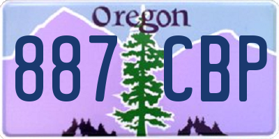 OR license plate 887CBP