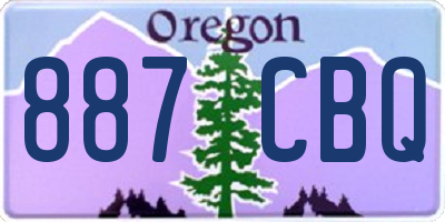 OR license plate 887CBQ