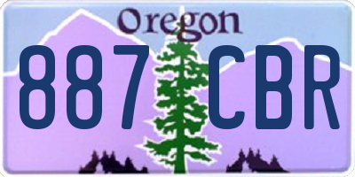 OR license plate 887CBR
