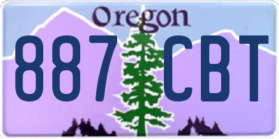 OR license plate 887CBT