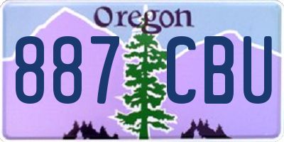OR license plate 887CBU