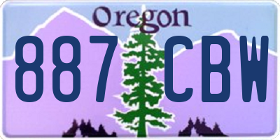 OR license plate 887CBW